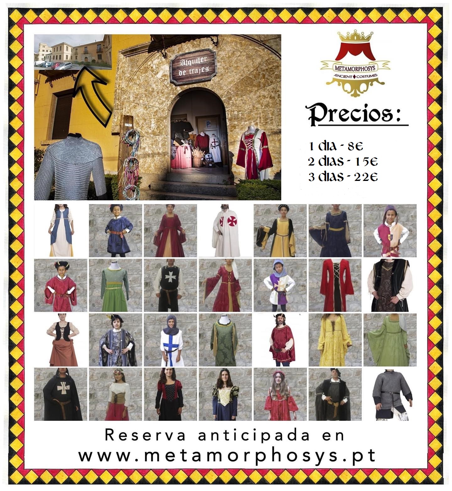 Trajes medievales en alquiler en Ciudad Rodrigo Alquiler de trajes medievales en Ciudad Rodrigo para la Feria Medieval
